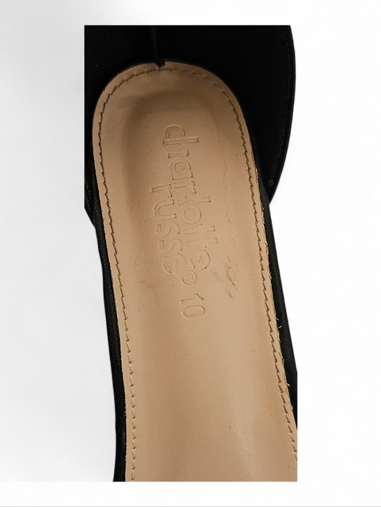 Charlotte Russe Black Rhinestone Heel Sandals Size 10 - Picture 8 of 10